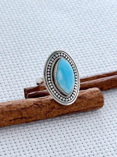 Anel Em Prata 925 Com Larimar (39/36A1500369) na internet