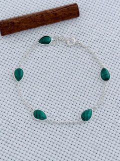 Pulseira Em Prata 925 Com Malaquita (35/13P640149)
