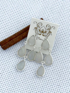 BRINCO EM PRATA 925 COM PEDRA DA LUA (53/17B1790399)