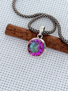 Pingente Em Prata 925 Com Topázio Místico (35/45P720159)