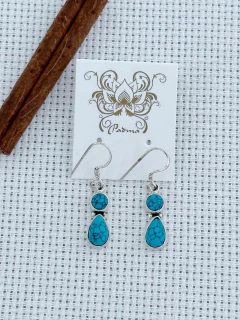 BRINCO EM PRATA 925 COM TURQUESA (40/28B40089) na internet