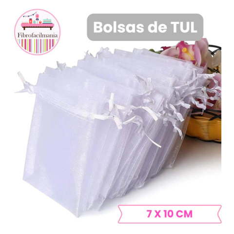 Bolsa De Tul 7 x 10cm x 25 unidades - comprar online