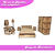 Casa Casita De Muñecas Lol En Fibrofácil 32 Muebles + Regalo - comprar online