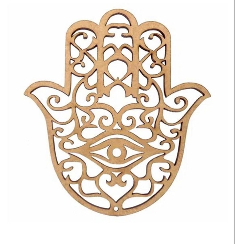 Aplique Mano De Fatima 20 cm x 18 cm En Fibrofacil 3mm