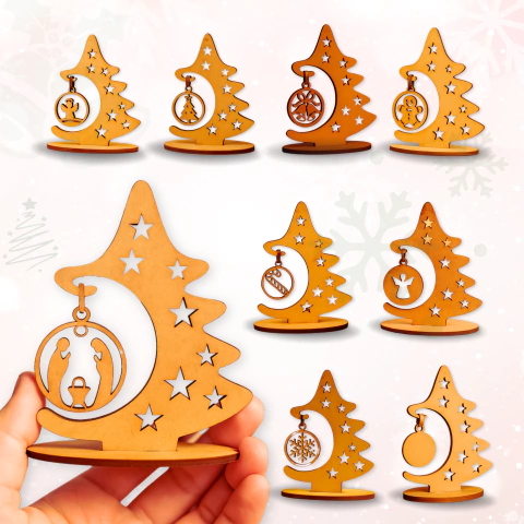 Árbolito decoracion Navideña super Pack de 10 modelos - comprar online