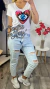 Remera algodón peinado premium, aplique corazon ojo lentejuelas - tienda online