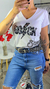 Remera algodón peinado premium, rock lentejuelas - santas no hay