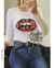 Remera básica , algodón peinado línea premium, aplique boca lentejuelas, manga larga - comprar online