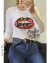 Remera básica , algodón peinado línea premium, aplique boca lentejuelas, manga larga - comprar online