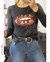 Remera básica , algodón peinado línea premium, aplique boca lentejuelas, manga larga - santas no hay