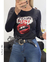 Remera básica , algodón peinado línea premium, aplique plein lentejuelas, manga larga - comprar online