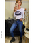 Remera básica , algodón peinado línea premium, aplique gamuzado boca estrellas, manga larga en internet