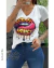 Remera en algodón peinado premium, estampa serigráfica boca +colores xtalles en internet