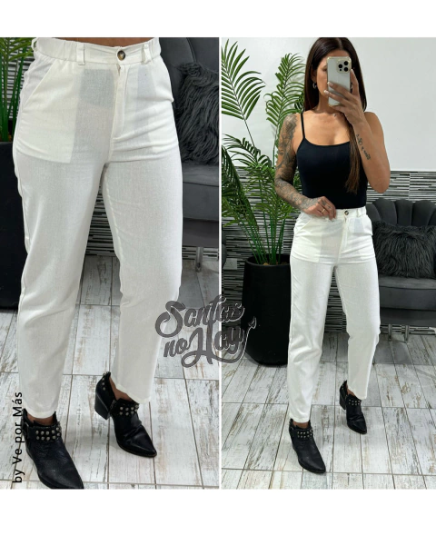 Pantalón Peru , de lino con bolsillos xtalle +colores