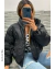 Campera simil cuero – negro opaco con bolsillos , linea premium xtalle