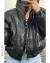 Campera simil cuero – negro opaco con bolsillos , linea premium xtalle en internet
