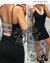 Vestido policrepe con tiras espalda lurex