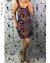 Vestido de fibrana estampada