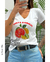 Remera en algodón peinado premium, estampa serigrafica fruits +colores xtalle - santas no hay