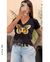 Remera en algodón peinado premium, aplique glitter lentejuelas, mariposa +colores x talles - en internet