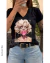 Remera en algodón peinado premium, estampa serigrafica, marilyn +colores x talles - santas no hay