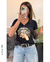 Remera en algodón peinado premium, estampa serigrafica, shhh +colores x talles - tienda online