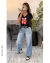 Remera en algodón peinado premium, estampa serigrafica, frutillas +colores x talles