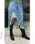Pollera "India" de jeans rigidra xtalle en internet