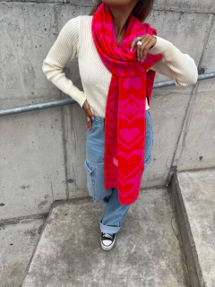 Bufanda corazón fucsia - Amatai