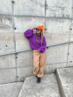 Sweater Justina violeta - comprar online