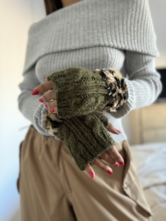 Mitones print verde - tienda online