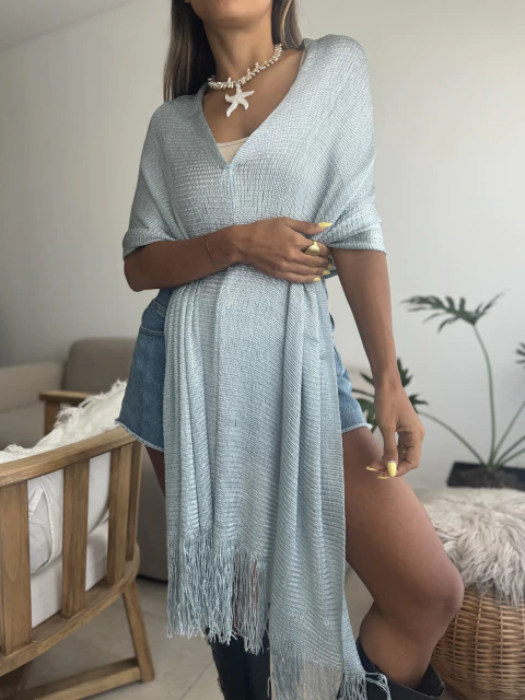 Ponchito Bariloche celeste