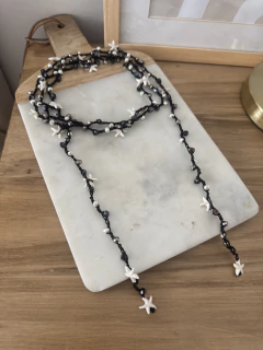 Collar Mil vueltas tejido negro