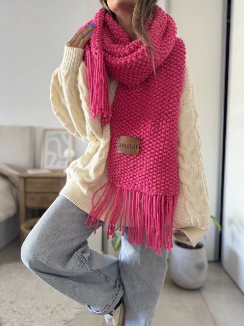 Bufanda Clau fucsia - comprar online