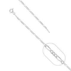 CADENA FIGARO 3X1 EN PLATA 925 - comprar online