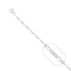 CADENA FIGARO 3X1 EN PLATA 925