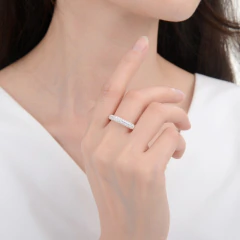 ANILLO DE PLATA 925 CON CUBIC MEDIO SIN FIN - comprar online