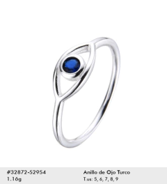 ANILLO DE OJO TURCO EN PLATA 925 - comprar online