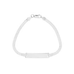 PULSERA DE IDENTIDAD BISMARK DE PLATA 925