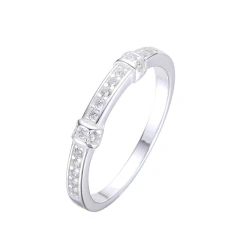 Anillo de plata 925 con cubic y trabas