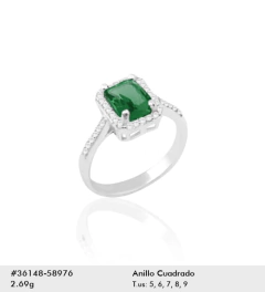 ANILLO CUADRADO CORDOBA EN PLATA 925 - comprar online