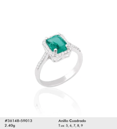 ANILLO CUADRADO CORDOBA EN PLATA 925 en internet