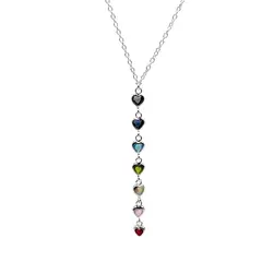GARGANTILLA CORAZON 7 CHAKRAS EN PLATA 925