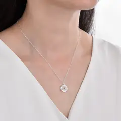 GARGANTILLA REDONDA CON BAGUETTE EN PLATA 925 - comprar online