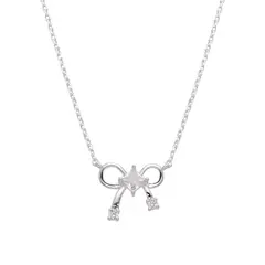 GARGANTILLA CON MOÑO Y CUBIC EN PLATA 925