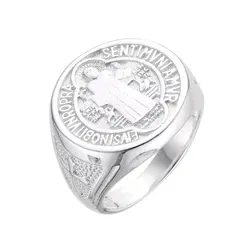 Anillo de plata san benito