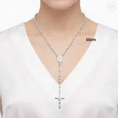 ROSARIO MILAGROSA BOLITA FACETADA 5MM EN PLATA 925 - comprar online