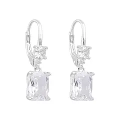 PAR DE AROS PLATA 925 CUBIC GANCHO