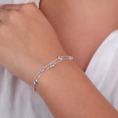 PULSERA MULTI HILO DE OJOS DE LUZ EN PLATA 925 en internet