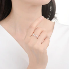 Anillo de plata 925 manos abierto en internet
